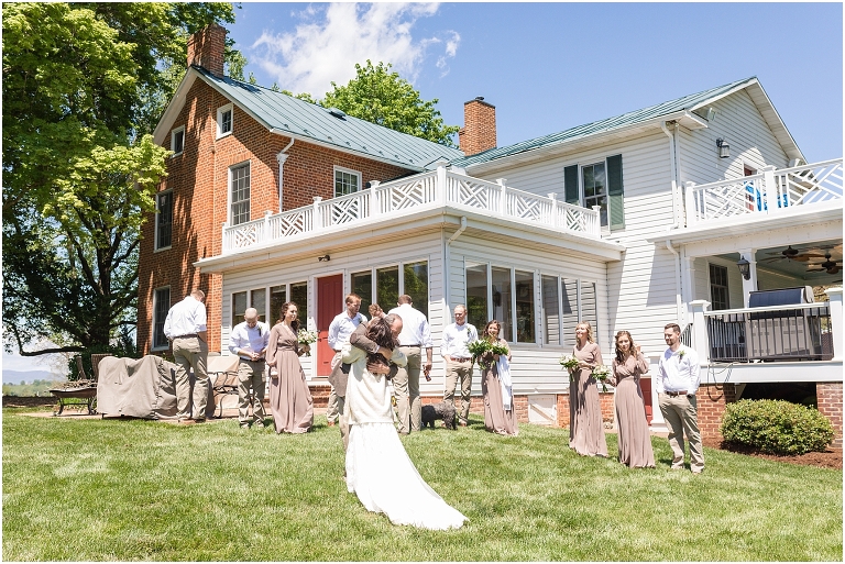Family farm and barn spring wedding getting ready
