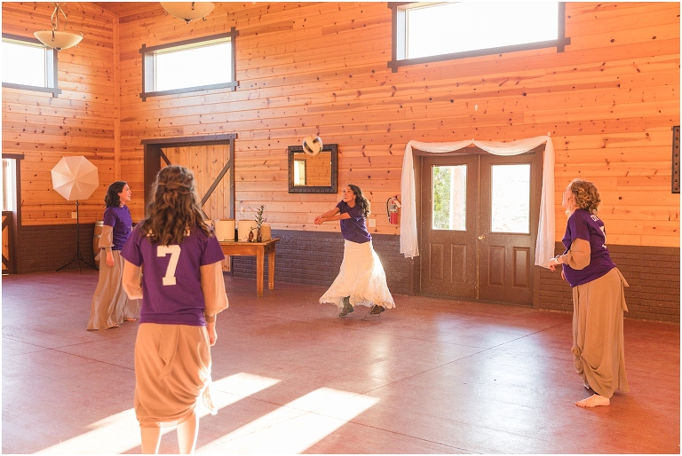 Family farm and barn spring wedding reception