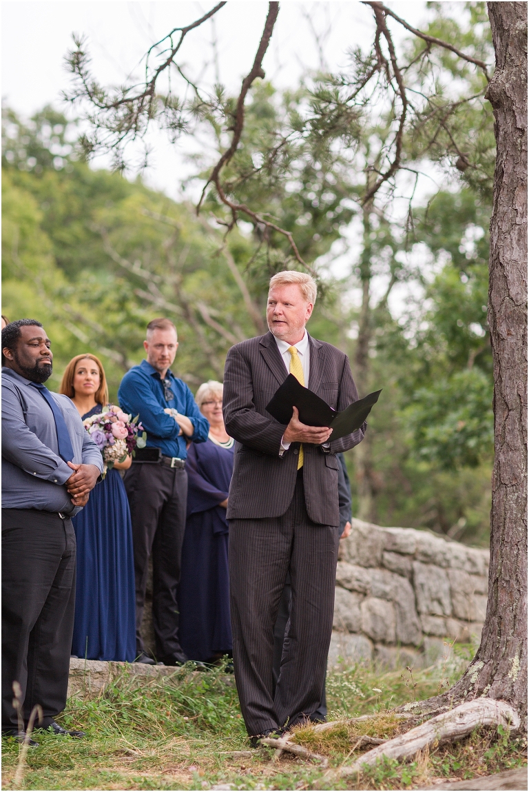 Blue Ridge Parkway sunset elopement in the mountains with only immediate family as guests photographed by a Virginia wedding and elopement photographer