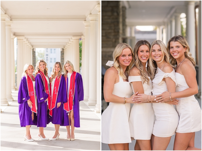 James Madison University group graduation portraits