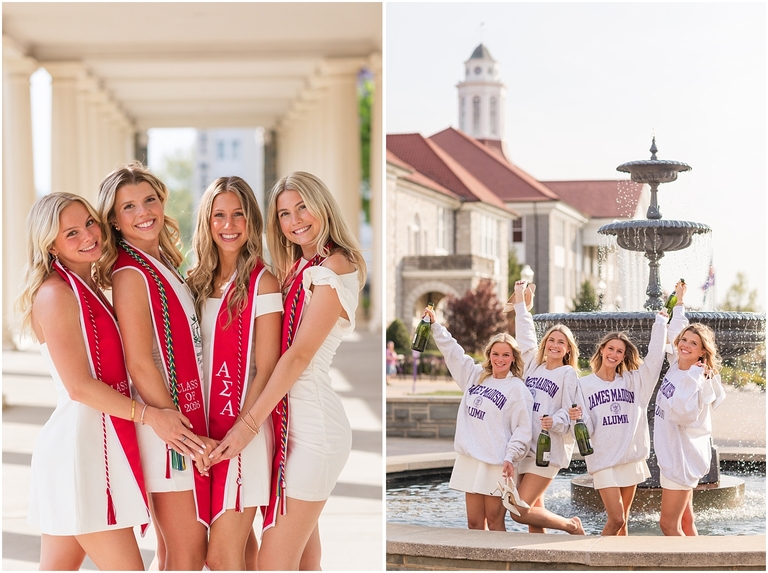 James Madison University graduation group photos