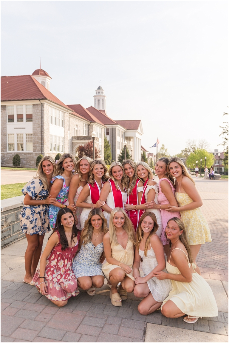 Sorority family graduation portraits